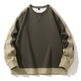 thumbnail image 1 of EchfiProm Gray Pullover for Men Fall Outdoor Sweatshirt Long Sleeve Crewneck Colorblock Mens Tops L, 1 of 8