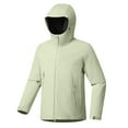 thumbnail image 1 of EchfiProm Green Womens Rain Jacket Zip-up Outdoor Quick-dry Windproof Hooded Coat, 1 of 6