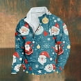 thumbnail image 1 of EchfiProm Greflying Sweatshirts for Men Christmas Mock Neck Zipper Essentials Fleece Graphic Mens Shirts S, 1 of 3