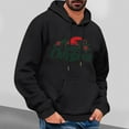 thumbnail image 1 of EchfiProm Hoodies for Men Graphic Pullover Black with Pockets Xmas Hooded Winter Mens Sweatshirt Merry Christmas 2XL, 1 of 4
