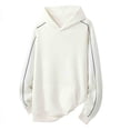 thumbnail image 1 of EchfiProm Hoodies for Men Running Plain Sports Trendy White Long Sleeve Mens Tops Sweatshirt L, 1 of 4