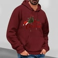 thumbnail image 1 of EchfiProm Hoodies for Men with Pockets Graphic Gifts Red Hooded Merry Christmas Xmas Mens Sweatshirt S, 1 of 4