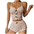 thumbnail image 1 of EchfiProm Khaki Sleepwear Sets for Women Camisole Top Shorts Sleepwear Sets L, 1 of 3