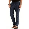 thumbnail image 1 of EchfiProm Men Pants Clearance Navy Dress Pants Flat-Front Long Business Casual Gym Pants S, 1 of 8
