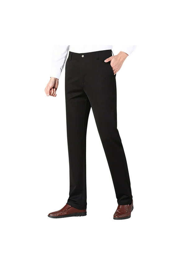 Men Pants,Men Dress Pants Black Trousers Slim Fit Pockets Dress Pants Pants