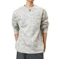 thumbnail image 1 of EchfiProm Mens Crewneck Pullover Gray Sports Graphic Long Sleeve Walking Sweatshirt Tops for Men M, 1 of 4