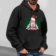 thumbnail image 1 of EchfiProm Mens Graphic Hoodies Black Pullover Xmas with Pockets Merry Christmas Hooded Sweatshirt for Men Holiday 2XL, 1 of 5