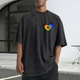 thumbnail image 1 of EchfiProm Mens Graphic Tees Cotton Black Shirts Short Sleeve Valentine Graphic Basic Tops for Adult M, 1 of 5
