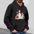 thumbnail image 1 of EchfiProm Mens Hoodies Graphic Pullover Christmas Snowman Hooded Black with Pockets Sweatshirt for Men Xmas S, 1 of 5