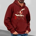 thumbnail image 1 of EchfiProm Mens Hoodies Pullover Christmas Santa Red Graphic with Pockets Hooded Outdoor Sweatshirt for Men M, 1 of 4