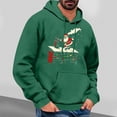 thumbnail image 1 of EchfiProm Mens Hoodies with Pockets Graphic Christmas Santa Hooded Winter Pullover Green Sweatshirt for Men 2XL, 1 of 4