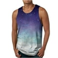 thumbnail image 1 of EchfiProm Mens Lightweight Shirts Sleeveless Purple Tank Tops Gradient Round Neck Tank Tops XXXL, 1 of 4