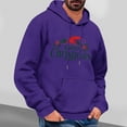 thumbnail image 1 of EchfiProm Mens Merry Christmas Hoodies with Pockets Graphic Purple Pullover Xmas Hooded Outdoor Sweatshirt for Men M, 1 of 4