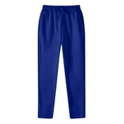 EchfiProm Mens Pants Clearance Elastic Waist Sweatpants Pants Blue Outdoor Fitness Long Y2k Pants XL