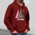 thumbnail image 1 of EchfiProm Mens Red Hoodies Merry Christmas with Pockets Graphic Big And Tall Hooded Xmas Sweatshirt for Men L, 1 of 5