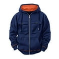 thumbnail image 1 of EchfiProm Mens Sports Hoodies Essentials Sweatshirt Jackets Blue Running Zip up Long Sleeve Tops for Men S, 1 of 8