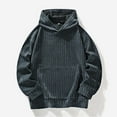 thumbnail image 1 of EchfiProm Mens Sweatshirt Hoodies Gray Pullover Walking Fall Long Sleeve Striped Tops for Men 2XL, 1 of 4