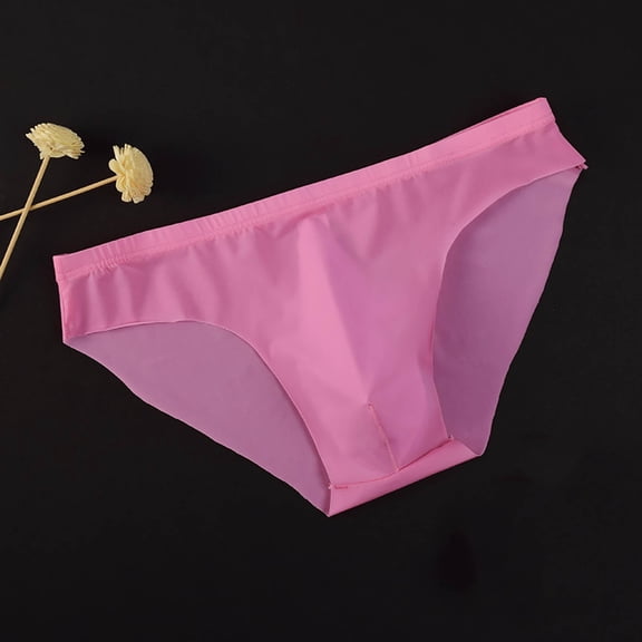 EchfiProm Mens Underwear Briefs Comfortable Breathable Pink L Underpants