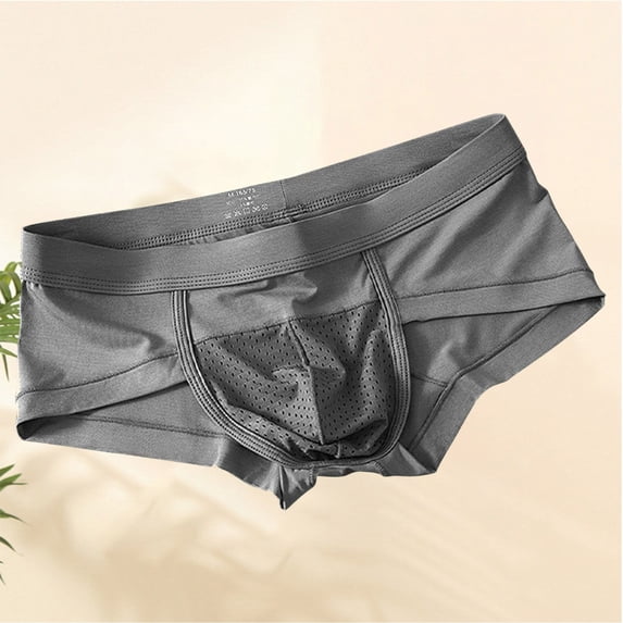 EchfiProm Mens Underwear Briefs Comfortable Cotton Gray Breathable M Underpants