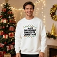 thumbnail image 1 of EchfiProm Mens White Sweatshirts Crewneck No hood Ugly Graphic Christmas Xmas Shirts for Men Fall, 1 of 6