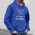 thumbnail image 1 of EchfiProm Merry Christmas Hoodies for Men Blue Pullover with Pockets Graphic Hooded Mens Sweatshirt Big And Tall XL, 1 of 4