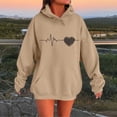 thumbnail image 1 of EchfiProm Oversized Sweatshirt for Womens with Pockets Hoodies Pullover Fall Hooded Yellow Ladies Tunic Tops Graphic, 1 of 4
