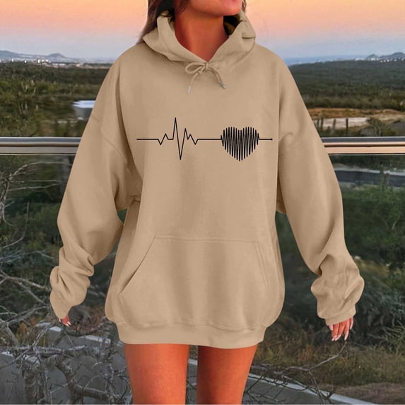 EchfiProm Oversized Sweatshirt for Womens with Pockets Hoodies Pullover Fall Hooded Yellow Ladies Tunic Tops Graphic