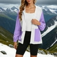 thumbnail image 1 of EchfiProm Packable Womens Windbreaker Jacket Lightweight Purple Camping Waterproof Hooded Zip-up Coat, 1 of 8