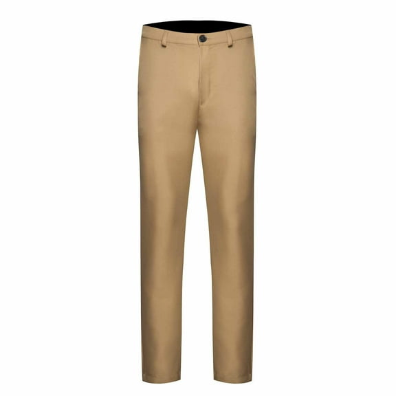 EchfiProm Pants For Men Khaki Dress Pants Slim Fit Long Business Casual Fashion Pants L