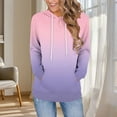 thumbnail image 1 of EchfiProm Pink Sweatshirt for Womens with Pockets Hoodies Pullover Casual Hooded Gradient Womems Tops Long Sleeve, 1 of 6