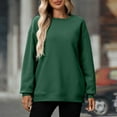 thumbnail image 1 of EchfiProm Plain Womens Sweatshirt Crew Neck Green Pullover Loose New Arrivals Long Sleeve Sweatshirt with Pocket, 1 of 9