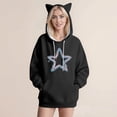thumbnail image 1 of EchfiProm Pullover Sweatshirt for Womens Hooded Hoodies with Pockets Trendy Long Sleeve Black Graphic Ladies Tops, 1 of 4