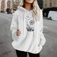thumbnail image 1 of EchfiProm Pullover Sweatshirt for Womens Hoodies Fleece with Pockets Hooded Long Sleeve Fall Oversized White Ladies Tops Graphic, 1 of 4