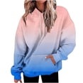 thumbnail image 1 of EchfiProm Pullover Sweatshirt for Womens Soft with Pockets Hoodies Gold Hooded Long Sleeve Gradient Ladies Tops, 1 of 4
