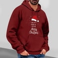 thumbnail image 1 of EchfiProm Red Hoodies for Men Graphic Merry Christmas Pullover with Pockets Hooded Gifts Mens Sweatshirt S, 1 of 4