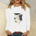 EchfiProm Shirts for Women New Years Eve White Long Sleeve Happy New
