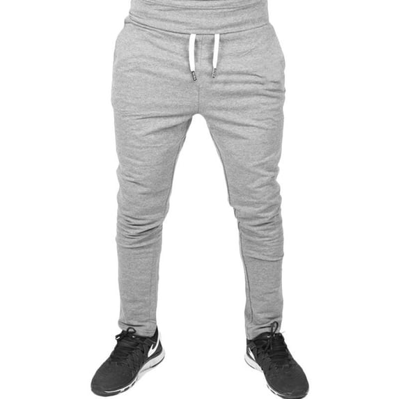 EchfiProm Slim Fit Pants For Men Clearance White Jogger Pants Long Sports Fitness Fashion Pants M