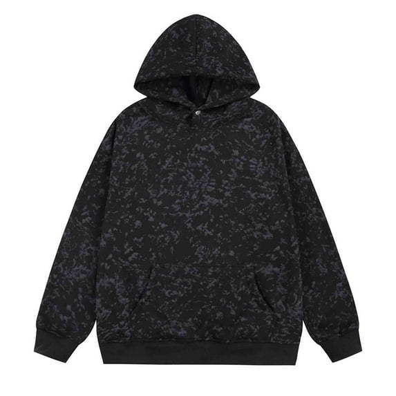 EchfiProm Sweatshirt Hoodies for Men Cotton Black Outdoor Graphic Pullover Mens Tops L