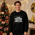 thumbnail image 1 of EchfiProm Sweatshirts for Men No hood Ugly Christmas Black Crewneck Xmas Fleece Mens Shirts, 1 of 6