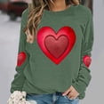 thumbnail image 1 of EchfiProm Sweatshirts for Women Valentine Pullover Lightweight Graphic Long Sleeve Valentine Day Heart Adults Tops, 1 of 5
