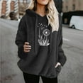 thumbnail image 1 of EchfiProm Sweatshirts for Womens with Pockets Oversized Black Hoodies Fleece Pullover Graphic Hooded Long Sleeve Ladies Tops, 1 of 4