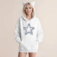 thumbnail image 1 of EchfiProm Sweatshirts for Womens with Pockets White Hooded Hoodies Pullover Comfy Long Sleeve Graphic Ladies Tops, 1 of 4