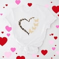 thumbnail image 1 of EchfiProm T shirts for Women Love Heart Valentine Day Graphic Tee Casual Cute Short Sleeve White Valentine Wifes Shirts, 1 of 7