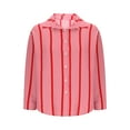thumbnail image 1 of EchfiProm Tops for Women Lapel Long Sleeve Shirts Trendy Button down Collared Pink Pullover Elegant Womens Striped, 1 of 4