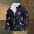 thumbnail image 1 of EchfiProm Ugly Sweatshirts for Men Zipper Mock Neck Graphic Gifts Fleece Mens Shirts Xmas 5XL, 1 of 3