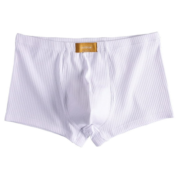 EchfiProm Underwear for Men Boxers Comfortable Breathable White Cotton M Underpants