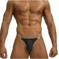 thumbnail image 1 of EchfiProm Underwear for Men Thong Breathable Black Comfortable 2XL Underpants, 1 of 6