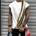 thumbnail image 1 of EchfiProm White Sports Shirts Men Sleeveless Tank Tops Graphic Prints Round Neck Lightweight Shirts L, 1 of 5