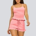 thumbnail image 1 of EchfiProm Women Pajamas Sets Pink Camisole Top Shorts Sleepwear Sets M, 1 of 3