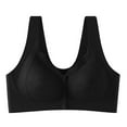 thumbnail image 1 of EchfiProm Womens Black Bras Plus Size Front Closure Wireless Full Figure Bras for Ladies Older Women 40ABC, 1 of 4